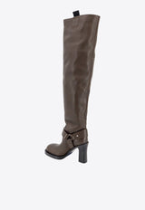 Burberry 85 Leather Over-the-Knee Boots Brown 8092027_C1170_Brown_29848449