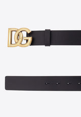 Dolce & Gabbana Logo-Plaque Leather Belt Black BC4644AX6228E831_NERO ORO_29841868