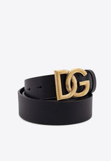 Dolce & Gabbana Logo-Plaque Leather Belt Black BC4644AX6228E831_NERO ORO_29841868