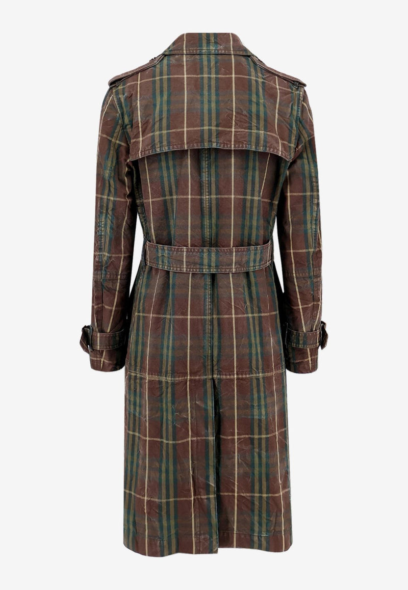 Burberry Double-Breasted Check Trench Coat Multicolor 8098475_C1480_Brown_29845961