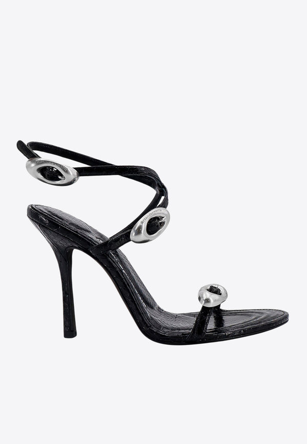 Alexander Wang Dome 105 Strappy Leather Sandals Black 30124S005_001_Black_29845692