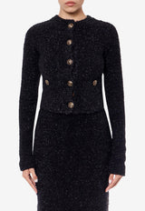 Balenciaga Knitted Tweed Cropped Cardigan Black 793604T3328_1000_Black_29843253
