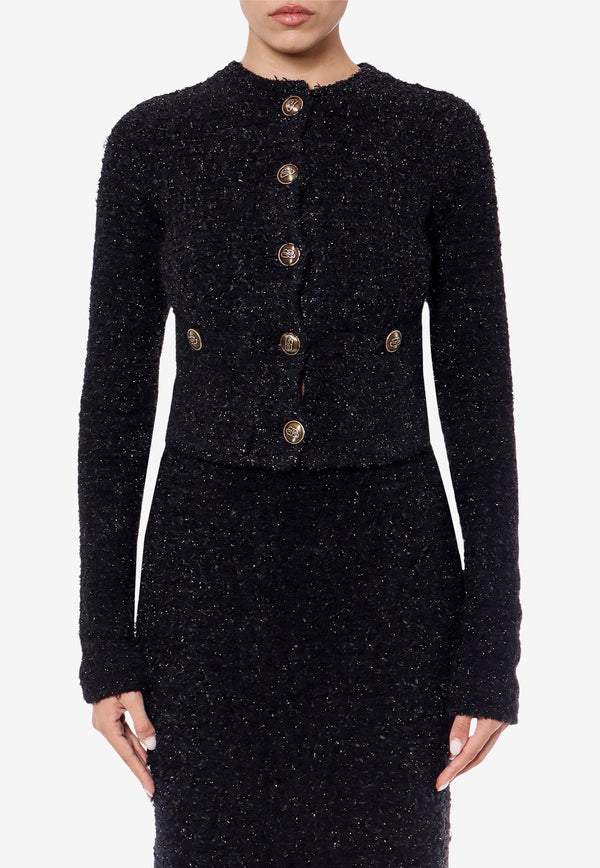 Balenciaga Knitted Tweed Cropped Cardigan Black 793604T3328_1000_Black_29843253