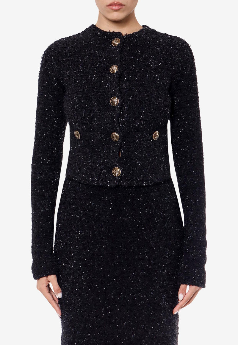 Balenciaga Knitted Tweed Cropped Cardigan Black 793604T3328_1000_Black_29843253