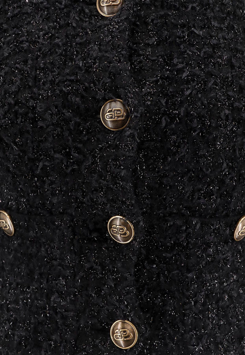 Balenciaga Knitted Tweed Cropped Cardigan Black 793604T3328_1000_Black_29843253