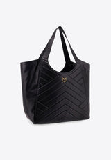 PINKO Quilted Leather Tote Bag Black 104536A2AO_Z99Q_Black_29848513