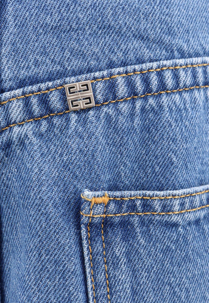 Givenchy 4G Logo Wide-Leg Jeans Blue BW514A5Z1F_402_Blue_29843297