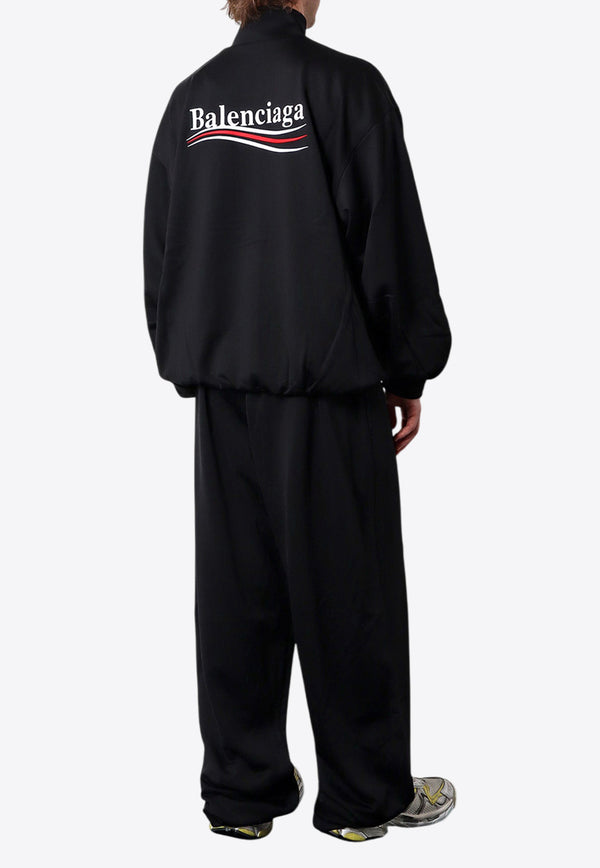 Balenciaga Political Campaign Windbreaker Jacket Black 818502TRVE2_1089_Black_29843606