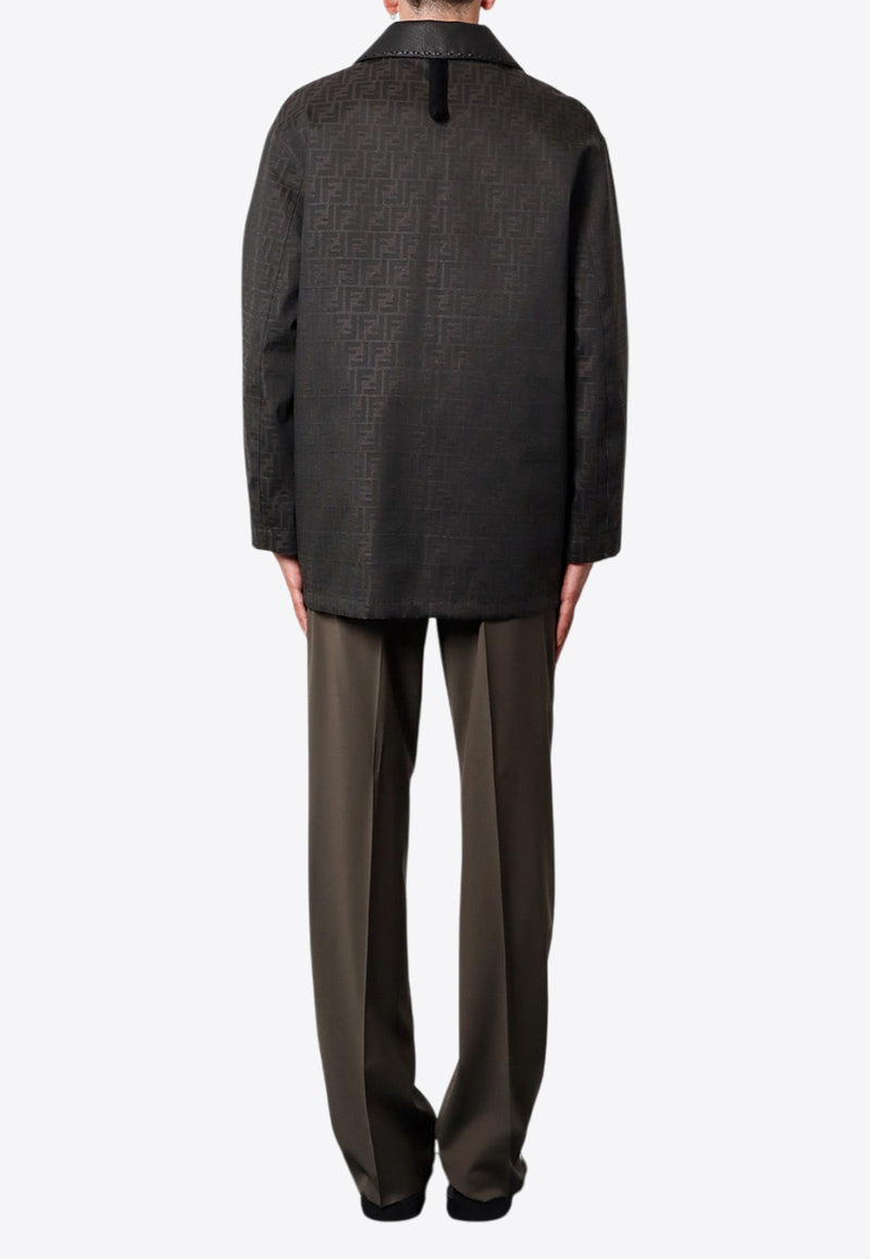 Fendi Single-Breasted FF Jacquard Jacket Brown FW1329ASCK_F1440_Brown_29851362