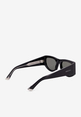 Gucci Logo Rectangular Sunglasses Gray 819799J0740_1012_Black_29852956