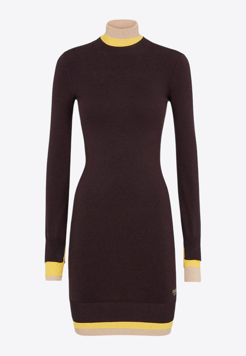 Fendi Multi-Layer Mini Knit Dress Purple FZDC36ASJG_F0AU3_Purple_29850547