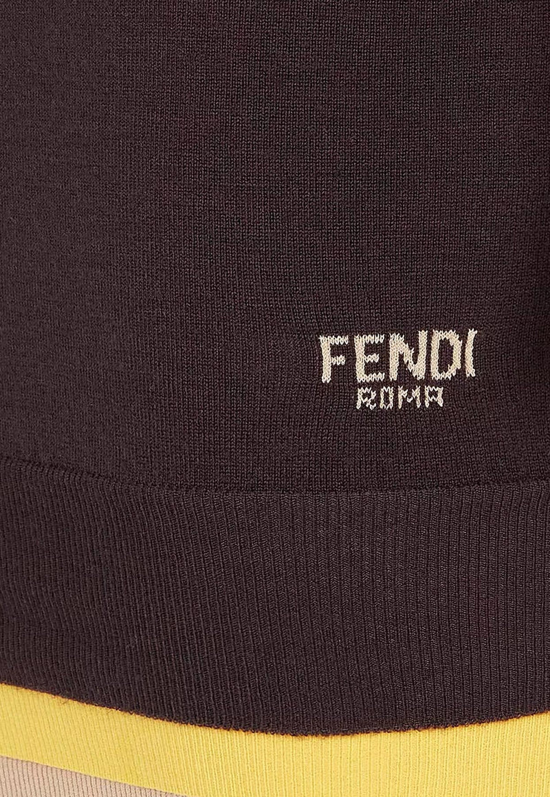 Fendi Multi-Layer Mini Knit Dress Purple FZDC36ASJG_F0AU3_Purple_29850547