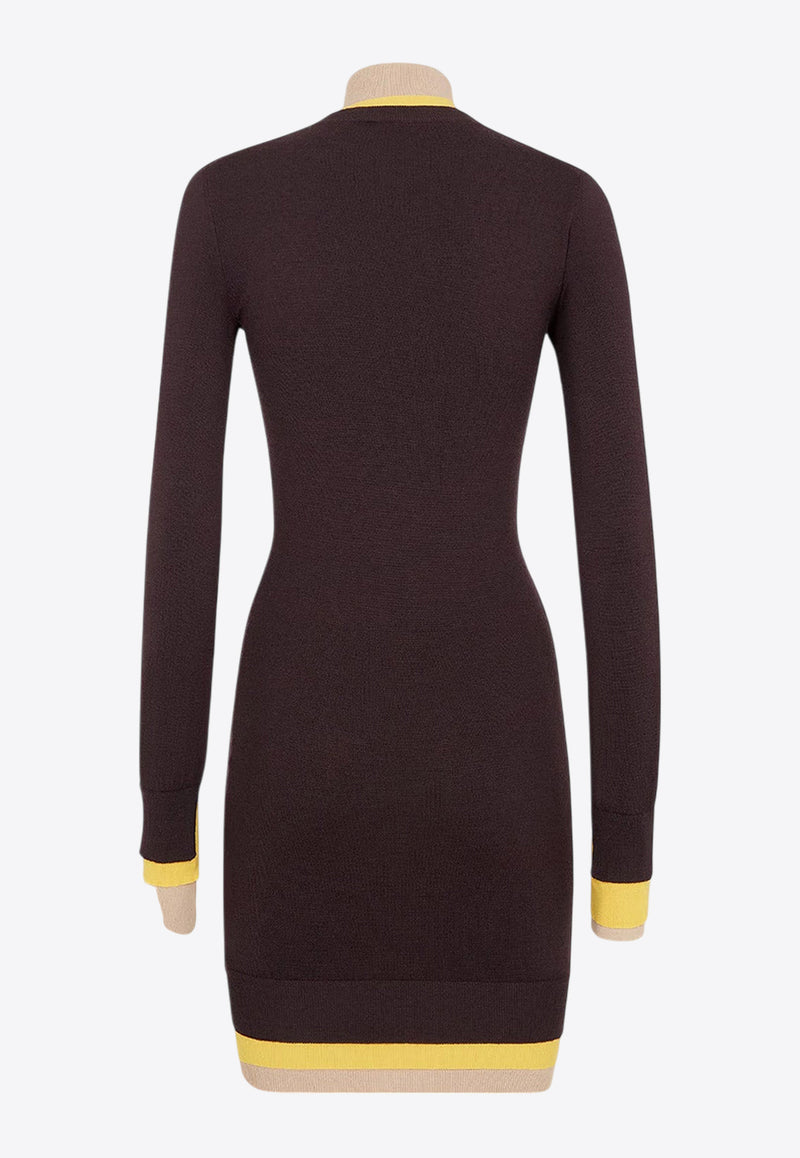 Fendi Multi-Layer Mini Knit Dress Purple FZDC36ASJG_F0AU3_Purple_29850547