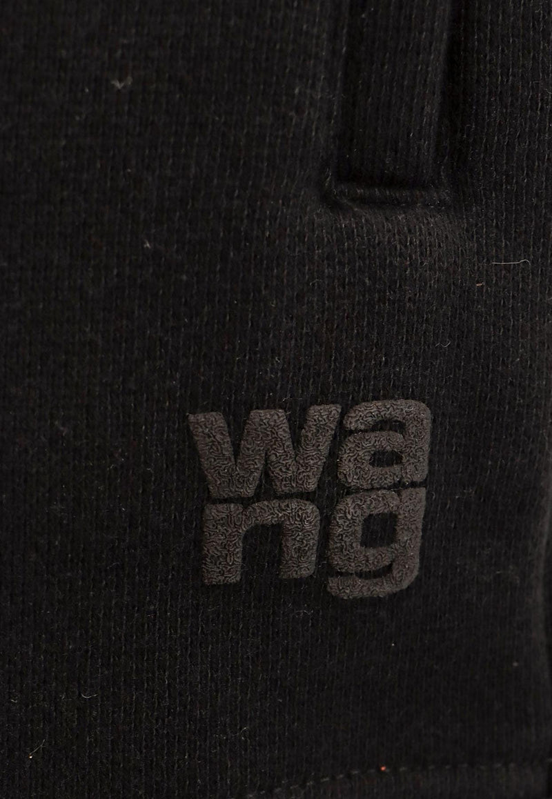 Alexander Wang Logo Print Track Shorts Black 4CC3224349_001_Black_29844388