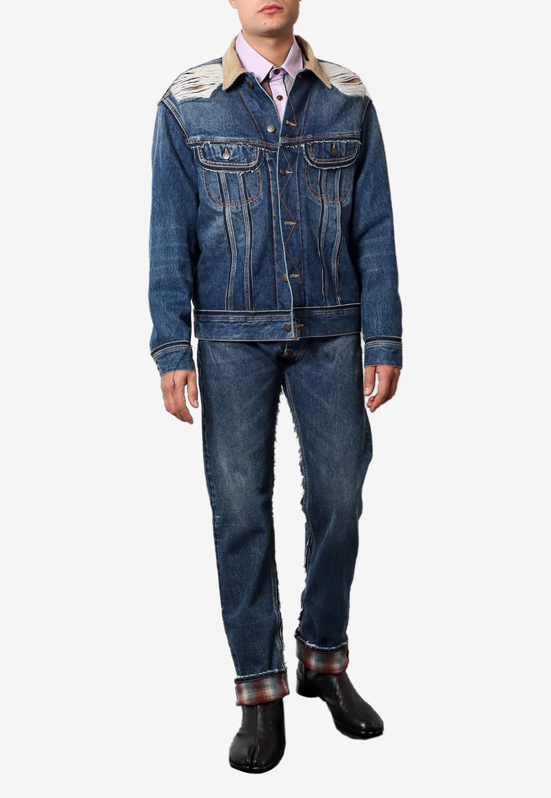 Maison Margiela Destroyed-Effect Denim Jacket Blue S67AM0061STZ092_962_Blue_29843897