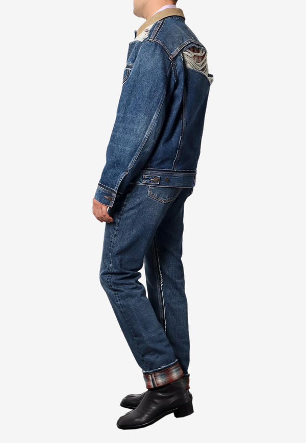 Maison Margiela Destroyed-Effect Denim Jacket Blue S67AM0061STZ092_962_Blue_29843897