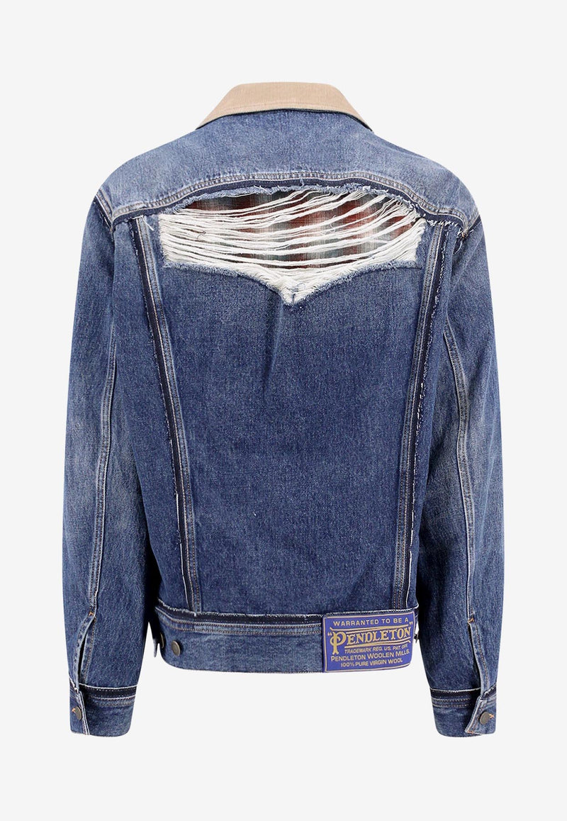 Maison Margiela Destroyed-Effect Denim Jacket Blue S67AM0061STZ092_962_Blue_29843897