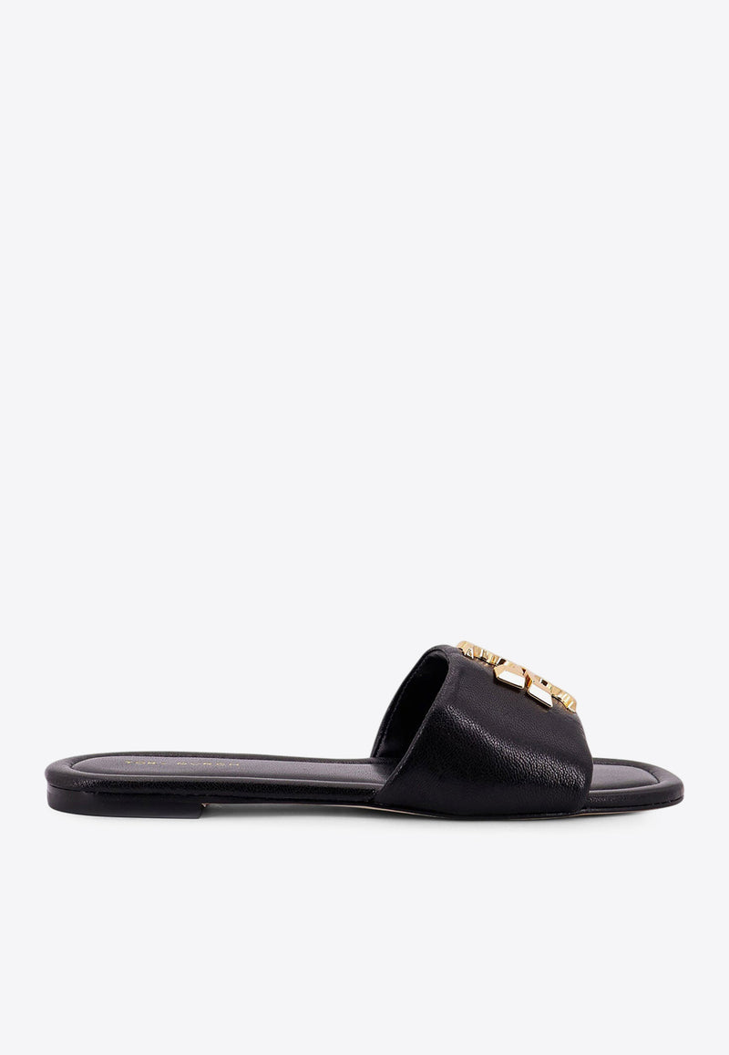 Tory Burch Eleanor Leather Flat Sandals Black 157966006_PERFECT BLACK_29843107