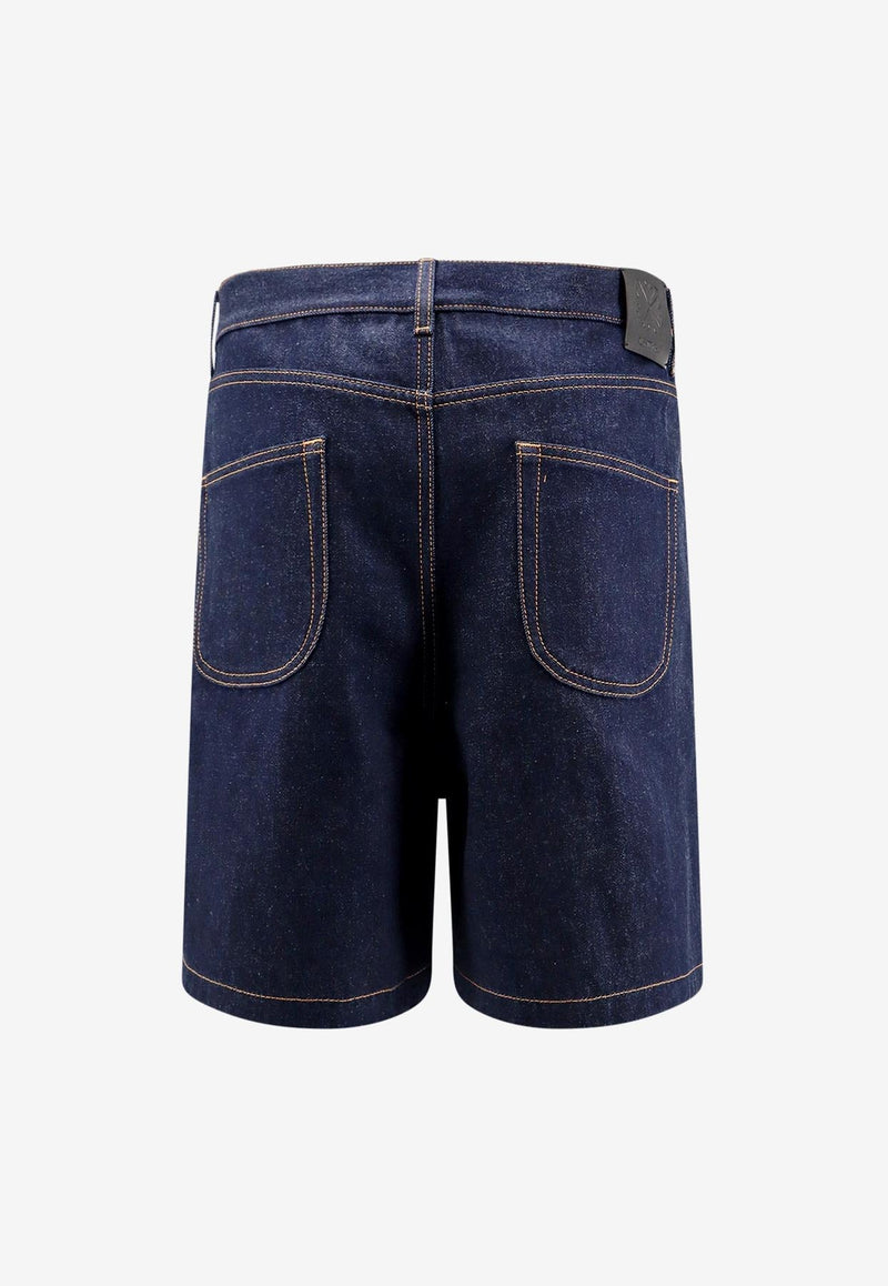 Off-White 90's Logo Denim Shorts Blue OMYC021S24DEN002_4522_Blue_29846573