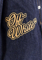 Off-White 90's Logo Denim Shorts Blue OMYC021S24DEN002_4522_Blue_29846573