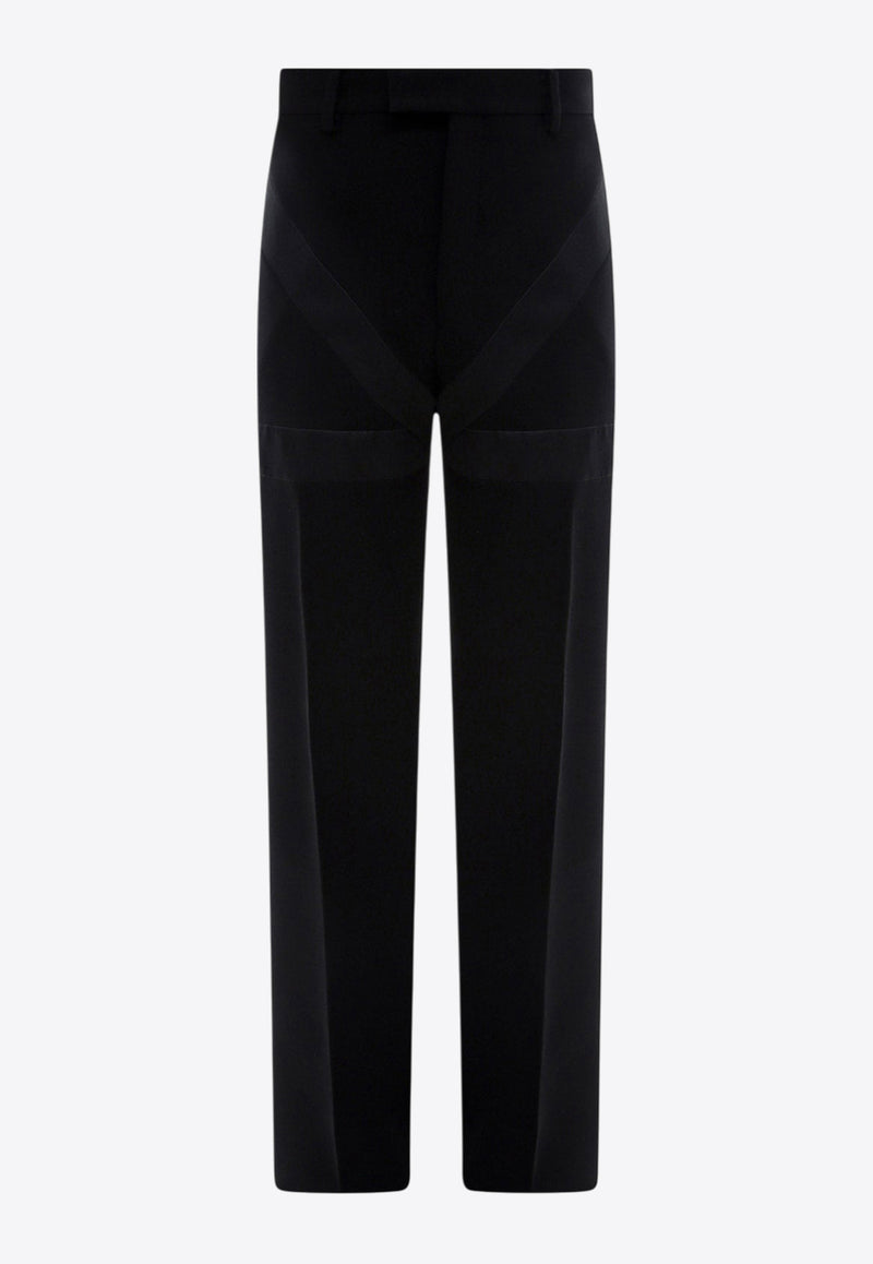 Ferragamo Straight-Leg Tailored Wool Pants Black 143161761170_NERO_Black_29843891