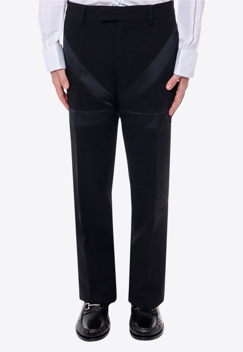 Ferragamo Straight-Leg Tailored Wool Pants Black 143161761170_NERO_Black_29843891