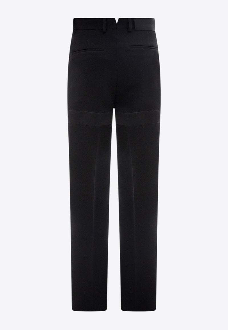 Ferragamo Straight-Leg Tailored Wool Pants Black 143161761170_NERO_Black_29843891