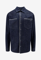 Dolce & Gabbana Western-Style Denim Shirt Blue G5LN3DG8KF1_S9001_Blue_29847110