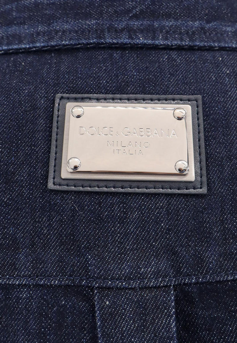 Dolce & Gabbana Western-Style Denim Shirt Blue G5LN3DG8KF1_S9001_Blue_29847110