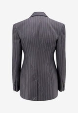 Off-White Striped Single-Breasted Blazer Gray OWEF123S24FAB003_0707_Grey_29848298