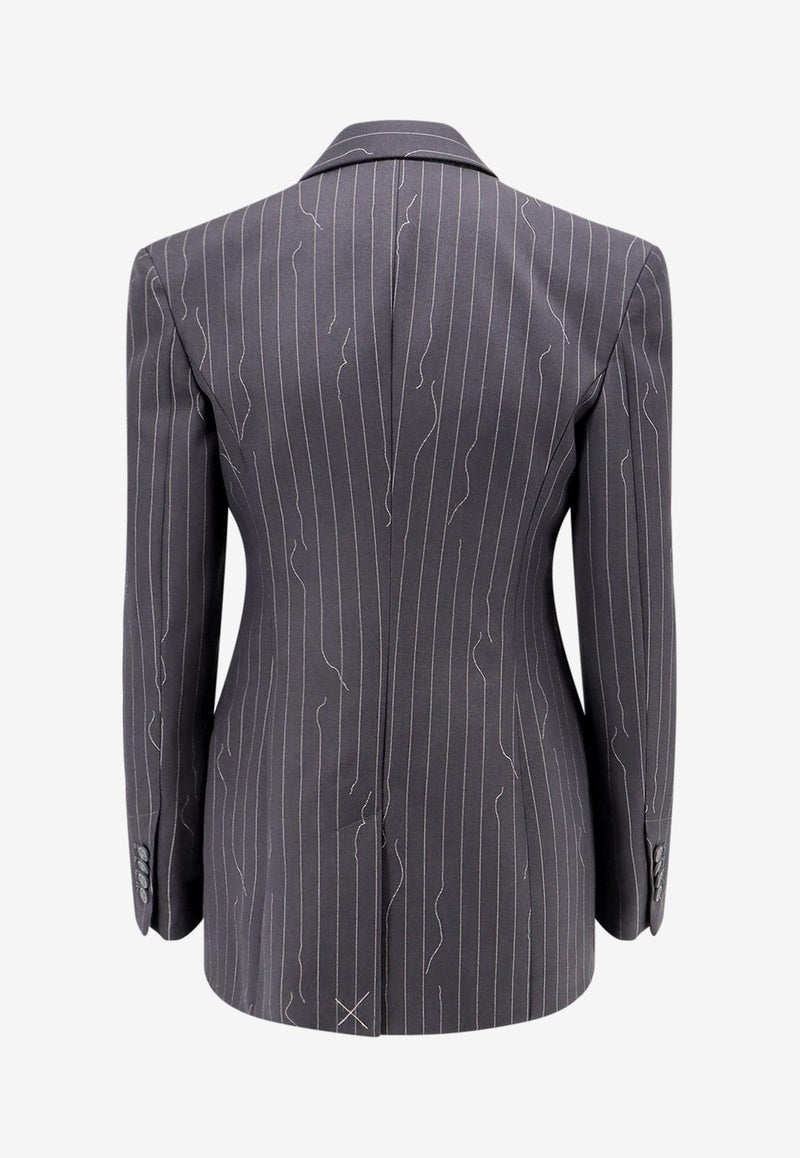 Off-White Striped Single-Breasted Blazer Gray OWEF123S24FAB003_0707_Grey_29848298