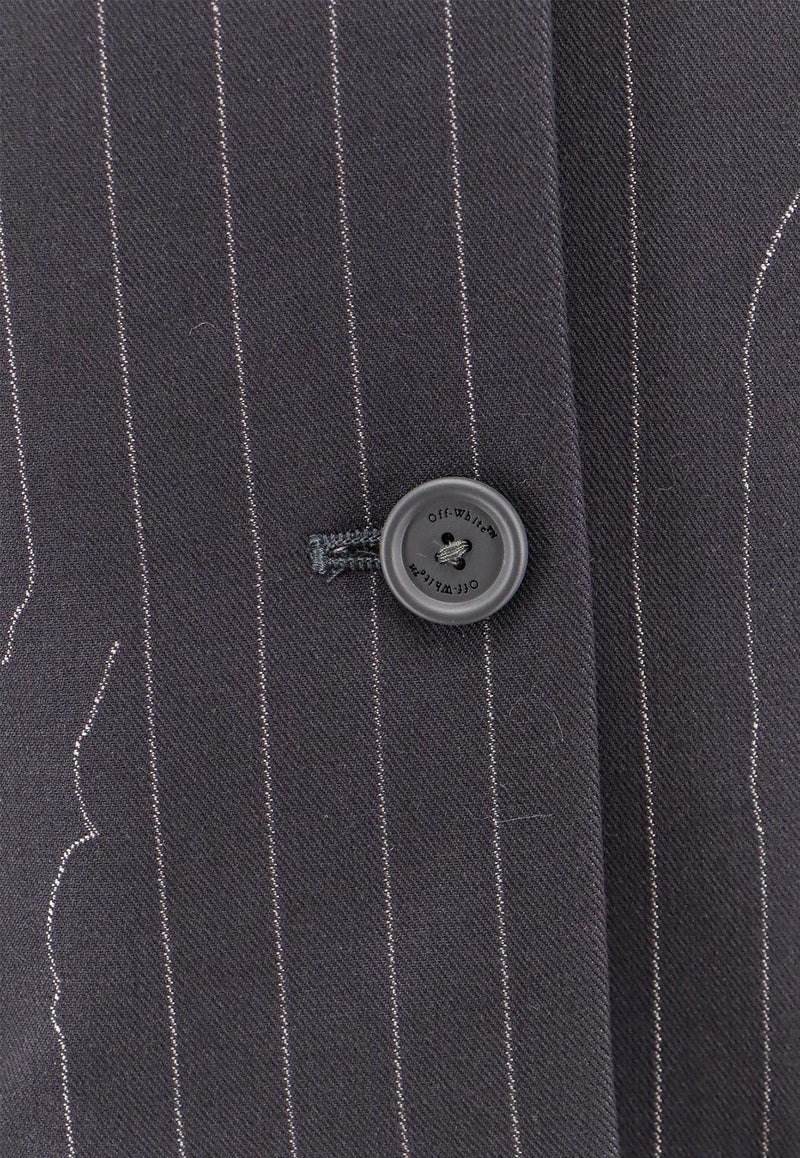 Off-White Striped Single-Breasted Blazer Gray OWEF123S24FAB003_0707_Grey_29848298