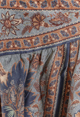 Zimmermann Ascension Floral Print Tiered Midi Skirt Multicolor 3479SSS253BLCMINFLO_Blue/Cream Indienne Floral_29841448