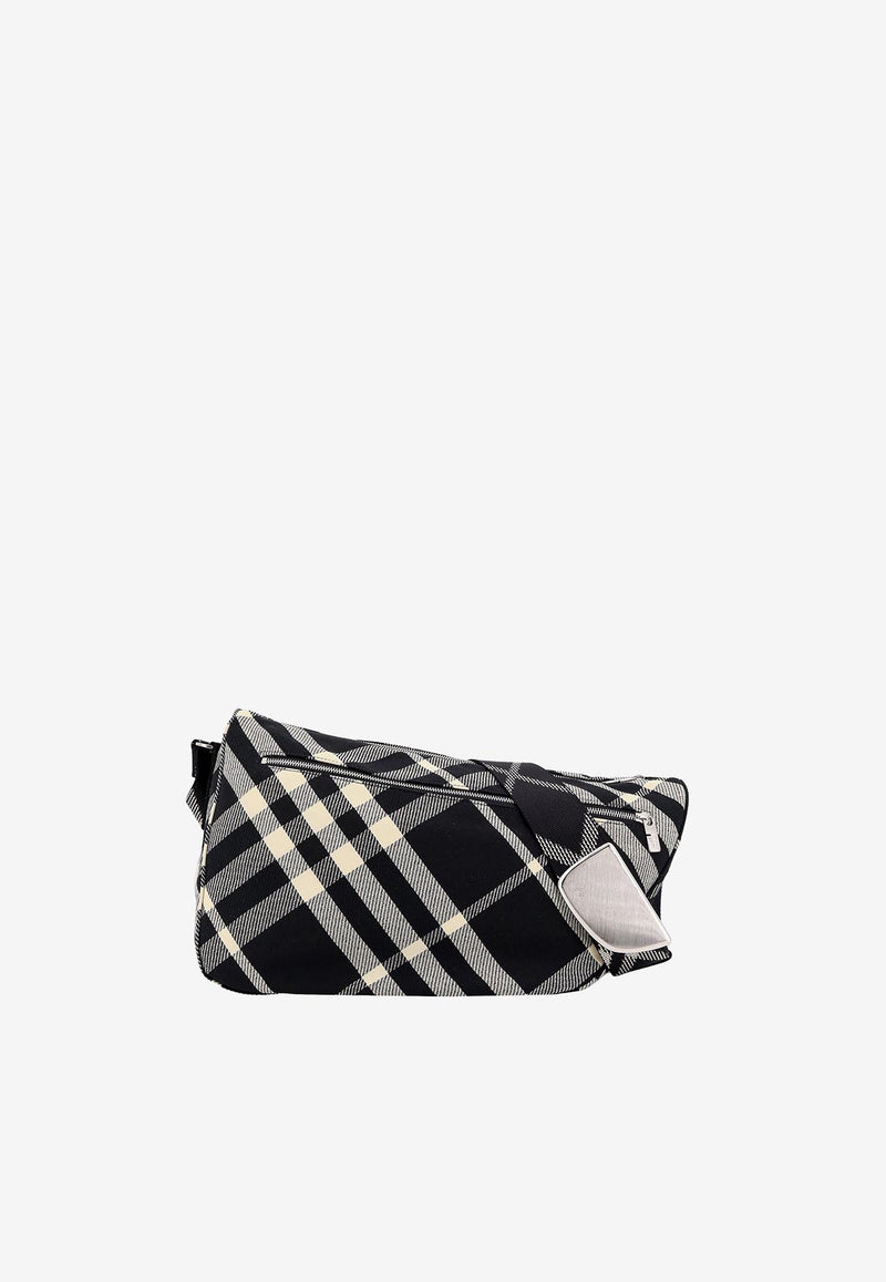 Burberry Shield Checked Messenger Bag Black 8089304_A1189_Black_29843828