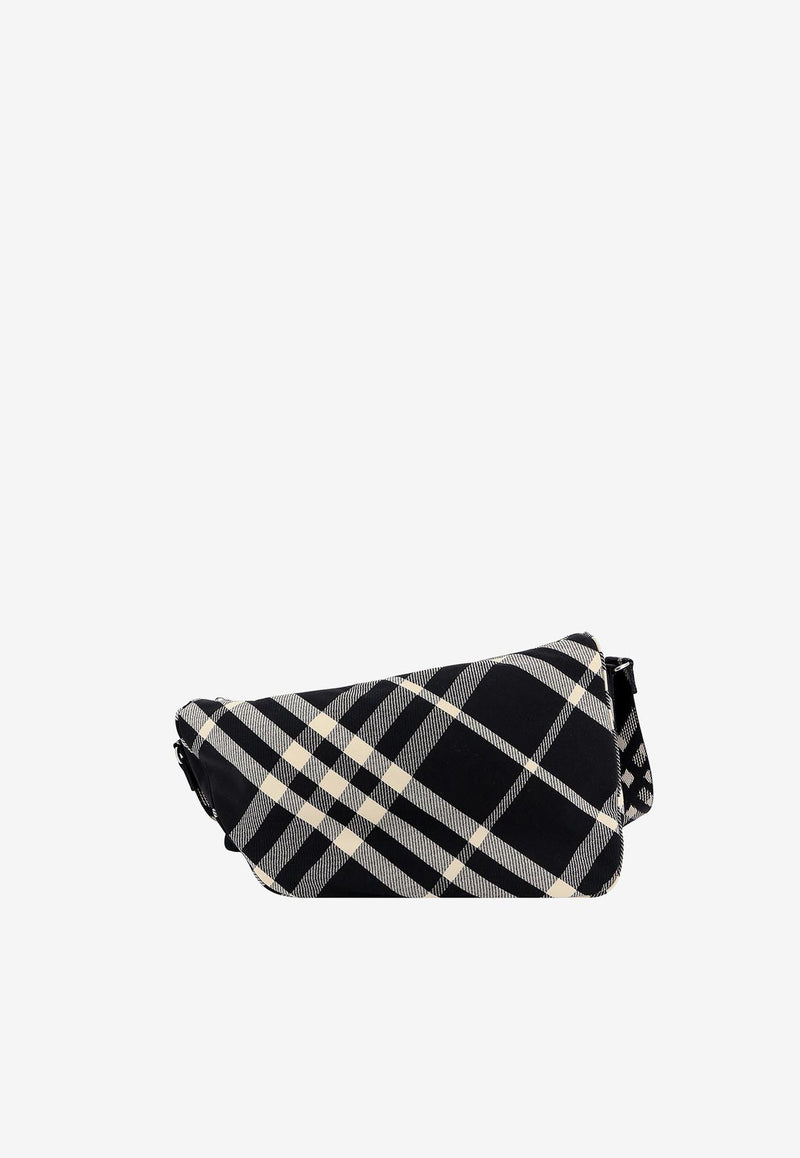 Burberry Shield Checked Messenger Bag Black 8089304_A1189_Black_29843828