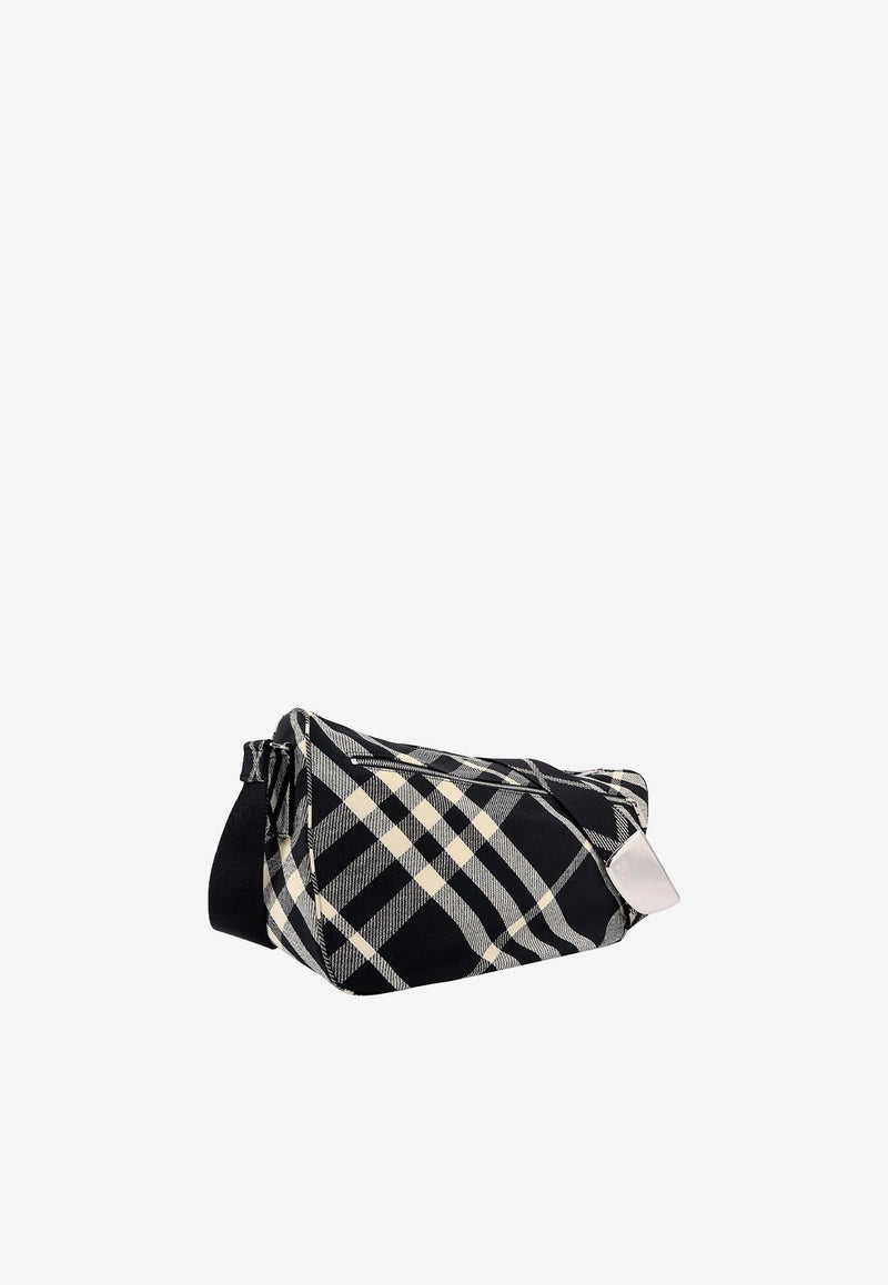 Burberry Shield Checked Messenger Bag Black 8089304_A1189_Black_29843828
