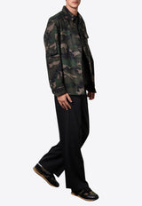 Valentino Camouflage Print Buttoned Jacket Green 5V3CIA07AA5_WUH_Green_29847162