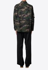 Valentino Camouflage Print Buttoned Jacket Green 5V3CIA07AA5_WUH_Green_29847162