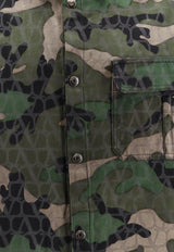 Valentino Camouflage Print Buttoned Jacket Green 5V3CIA07AA5_WUH_Green_29847162