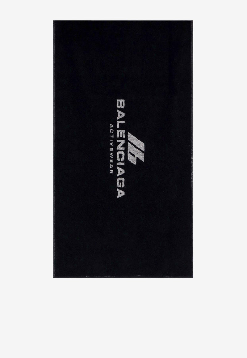 Balenciaga Logo Intarsia Performance Towel Black 793309410B6_1062_Black_29843962