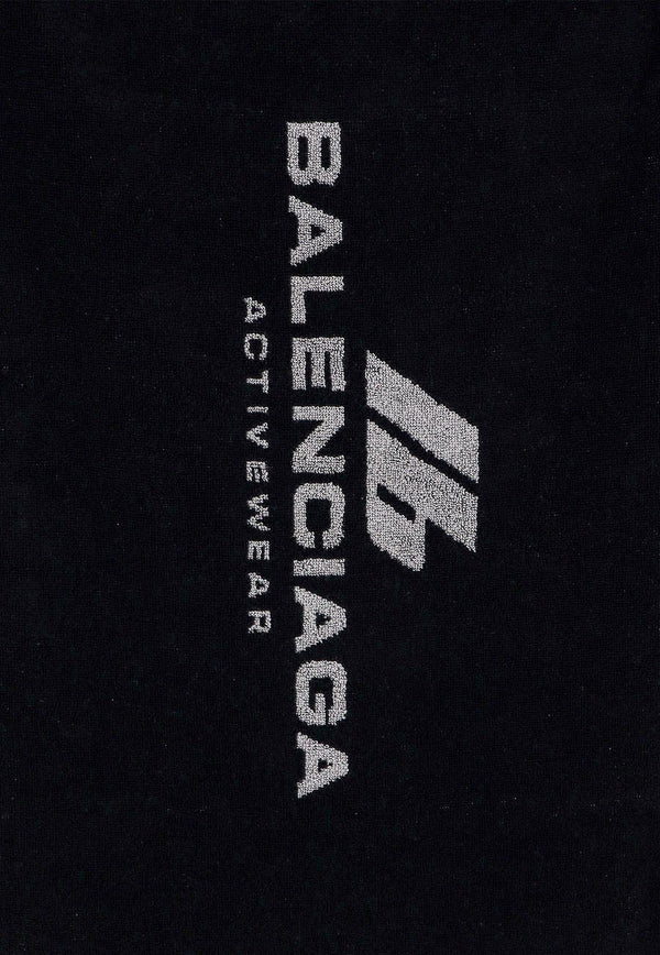 Balenciaga Logo Intarsia Performance Towel Black 793309410B6_1062_Black_29843962
