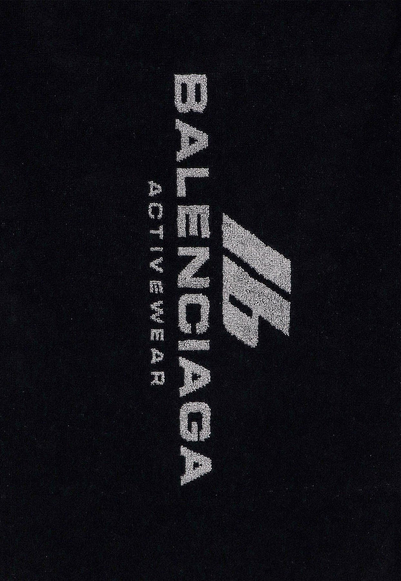 Balenciaga Logo Intarsia Performance Towel Black 793309410B6_1062_Black_29843962