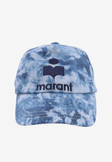 Isabel Marant Tyron Tie-Dye Logo Baseball Cap Blue CQ001XHAA1C11J_30BU_Blue_29848357