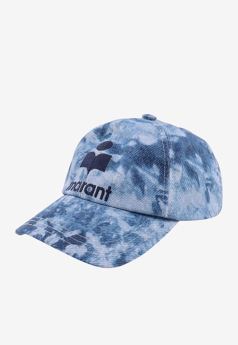 Isabel Marant Tyron Tie-Dye Logo Baseball Cap Blue CQ001XHAA1C11J_30BU_Blue_29848357