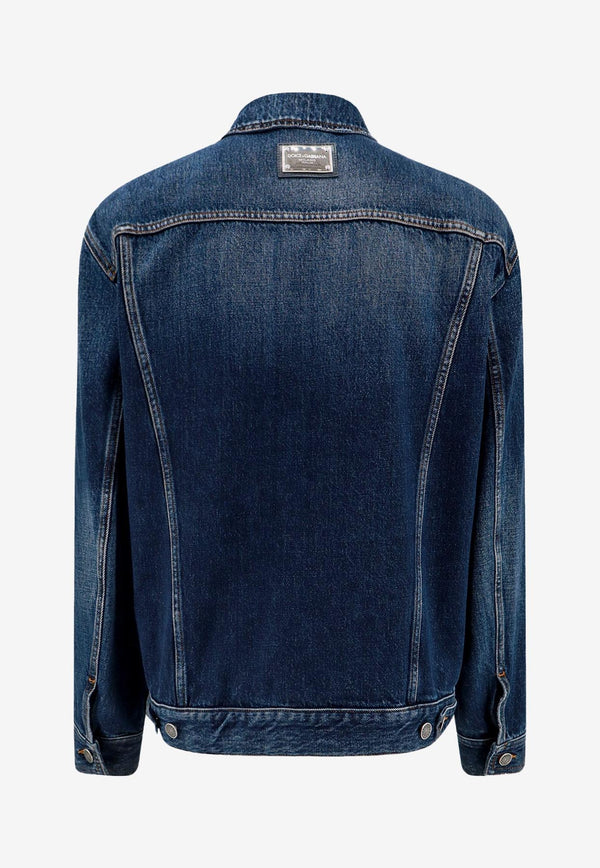 Dolce & Gabbana Logo Plaque Denim Jacket Blue G9NL5DG8KE5_S9001_Blue_29841948