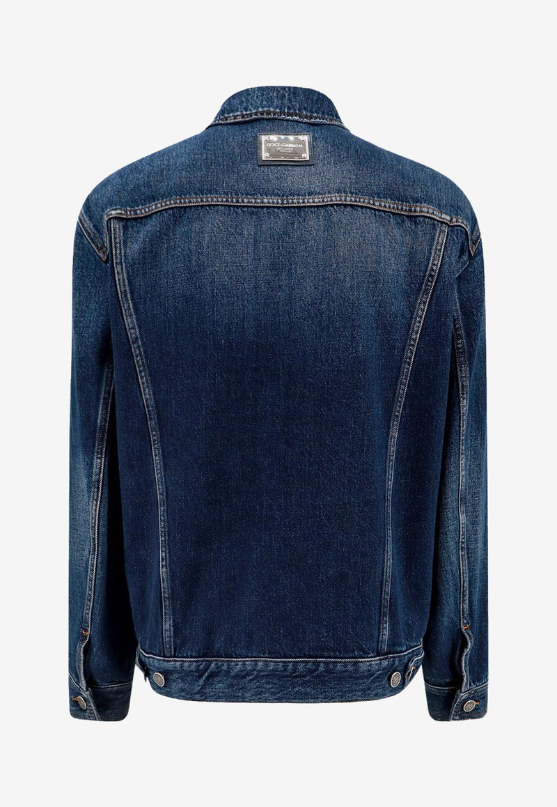 Dolce & Gabbana Logo Plaque Denim Jacket Blue G9NL5DG8KE5_S9001_Blue_29841948