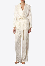 Fendi Jacquard Silk Belted Jacket White FJ7626AQ3G_F08QQ_White_29850399