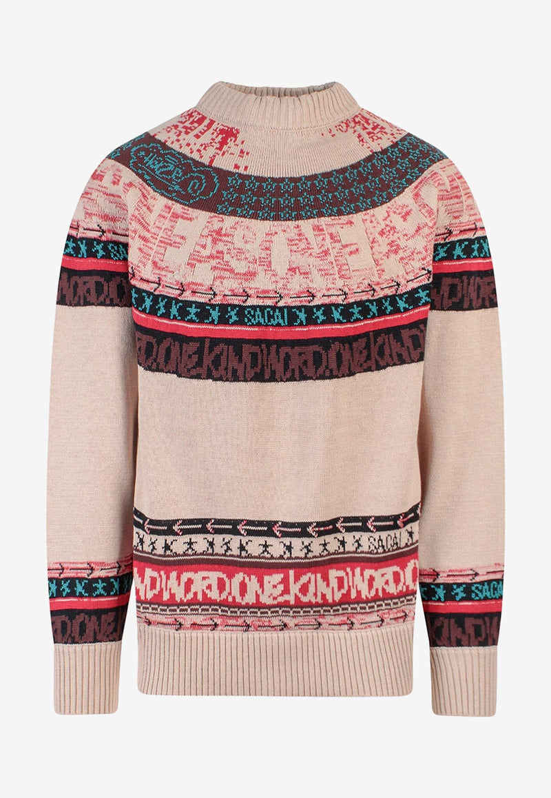 Sacai X Eric Haze Intarsia Knit Sweater Multicolor 2302982M_789_MultiColour_29844877