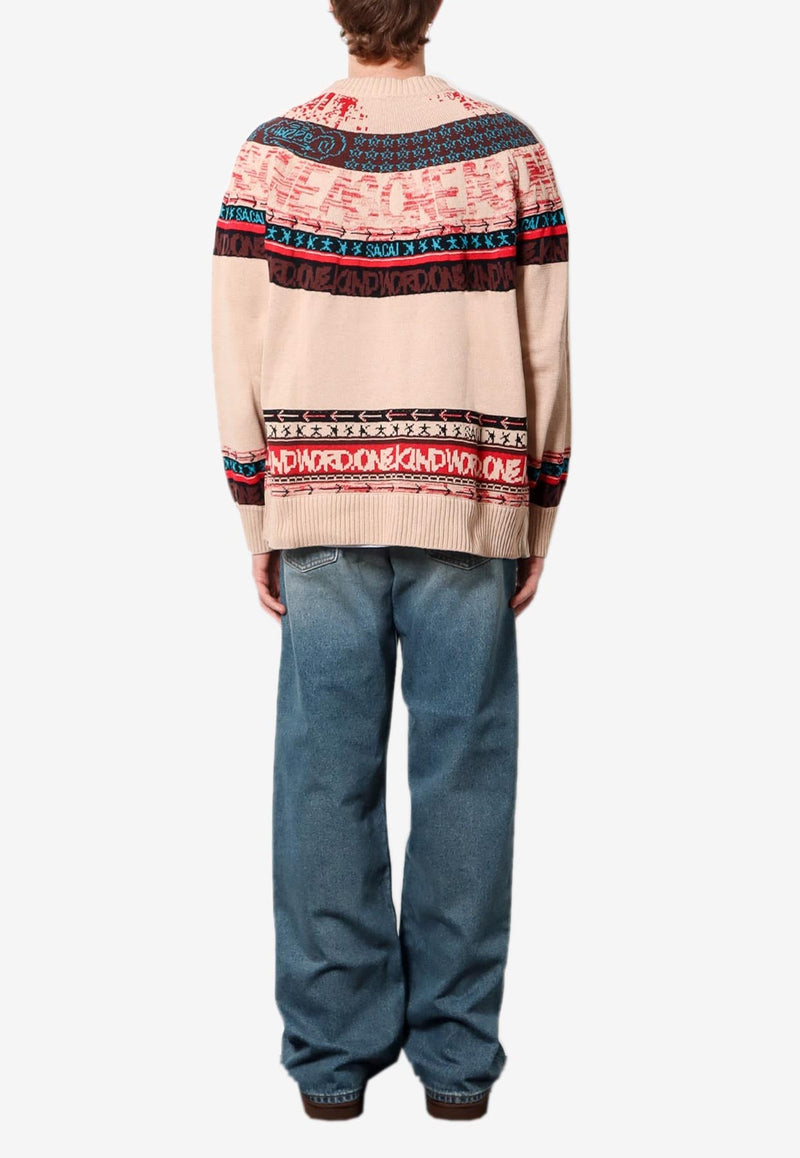 Sacai X Eric Haze Intarsia Knit Sweater Multicolor 2302982M_789_MultiColour_29844877