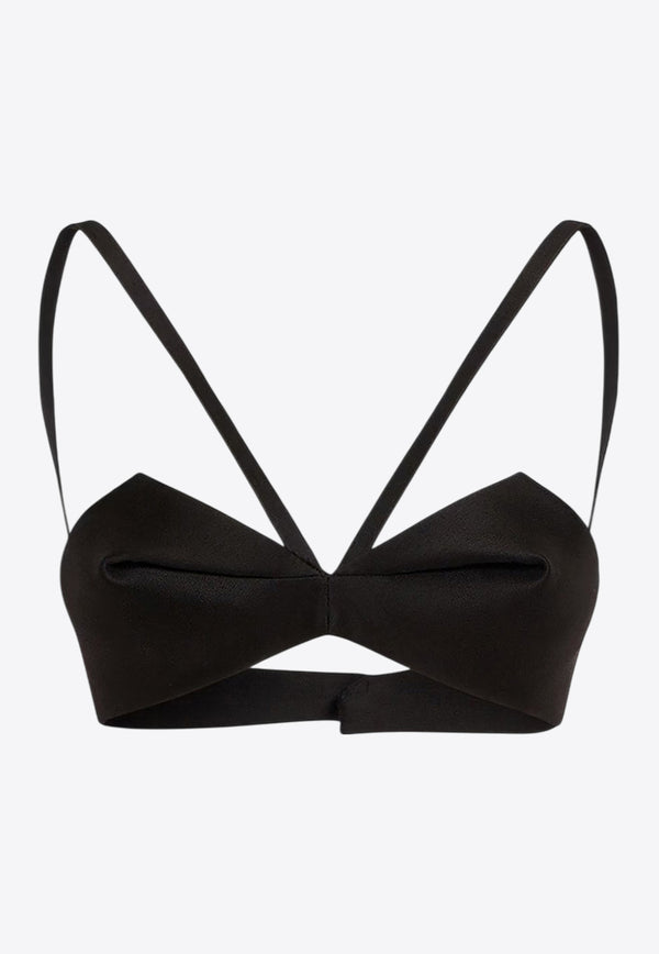 Versace V-neck Cropped Top Black 10125291A09075_1B000_Black_29845211